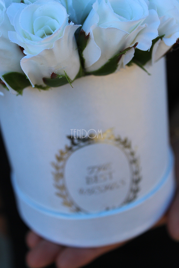 kompozycja kwiatowa / bukiet Flowerbox Kalena, 1szt. wys.18cm