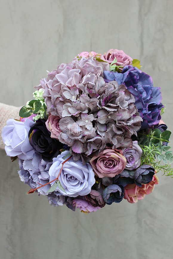 Pastelowa Nostalgia, bukiet kwiatów, wys.40cm, śr.28cm