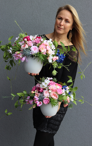 kompozycja kwiatowa, Tellano, wys.27cm