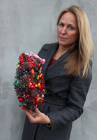 dwustronny, misternie wykonany jesienny wianek Toronto, śr.29cm 