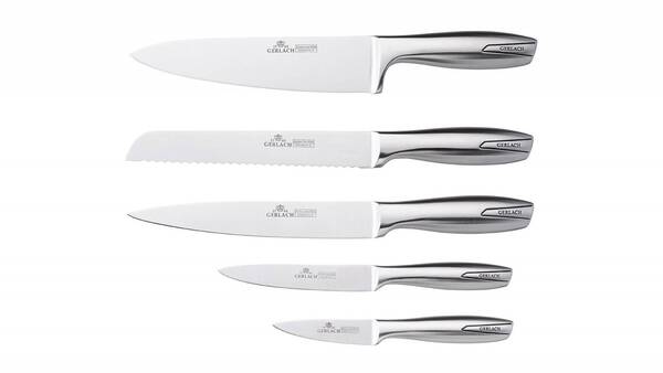 Modern zestaw 5 noży w czarnym bloku 