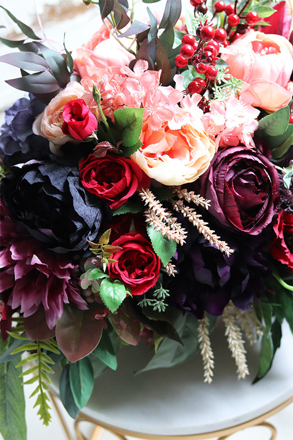 Karussa, kompozycja nagrobna w naczyniu łódce, wym.47x70cm