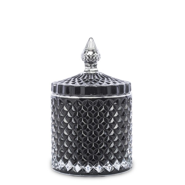 Palermo Black B, dekoracyjny pojemnik / amfora, wym.14x8.5cm