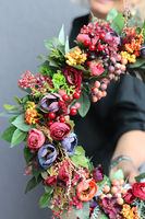 Jesienna Magia, barwny wianek z owocami, śr.40cm 