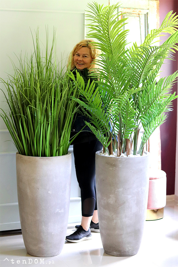 Areca Concrete, wysokiej jakości sztuczna palma w betonowej donicy, wys.190cm