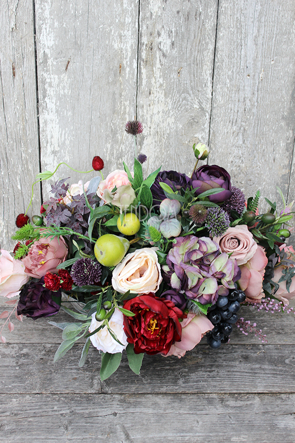 bukiet / kwiatowa kompozycja England Silver większa, wys.37cm