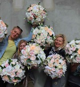 dekoracja ślubna, kwiatowa Kula Maria Antonina, śr.32cm