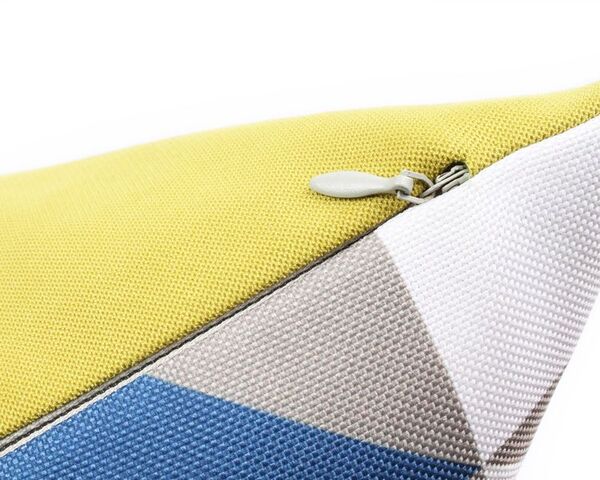 poduszka dekoracyjna Triangles White, Blue, Green 45x45cm