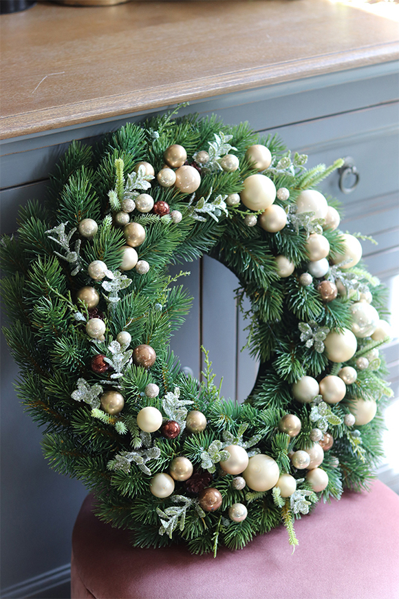 bożonarodzeniowy wianek na drzwi / okno, Święta z Green Canoe, śr.48cm