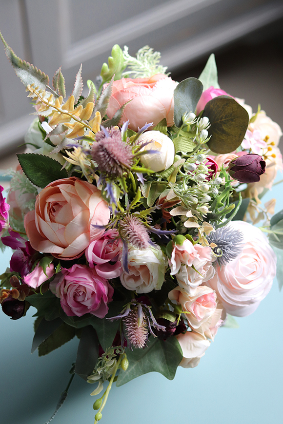 Carmen Canoe Glamour, kompozycja kwiatowa w stylowej donicy, wys.35cm