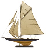 drewniany model żaglówki 104x100x13,5 cm