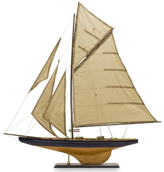 drewniany model żaglówki 104x100x13,5 cm