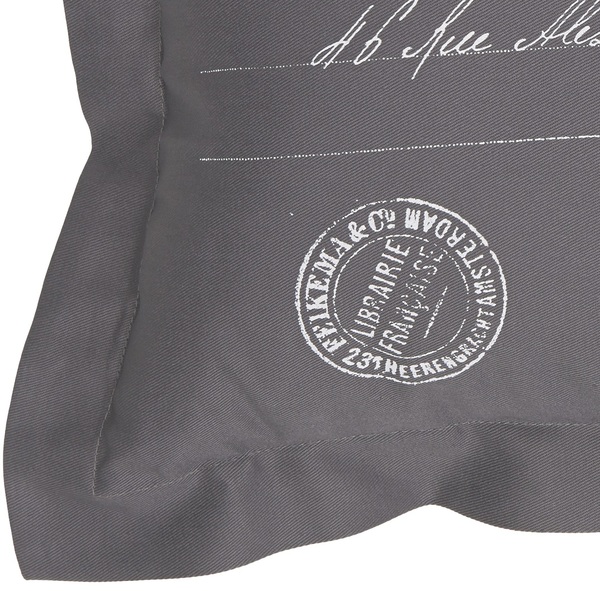 poduszka dekoracyjna szara Carte Postale 46x46cm