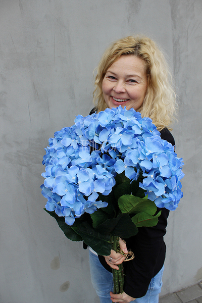 bukiet błękitnych hortensji Niebo, dł.70cm