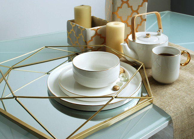 OD RĘKI Novelty, nowoczesny talerz deserowy, śr.20.3cm