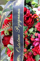 kompozycja / wiązanka pogrzebowa, Czerwona Nadzieja, dł.95cm