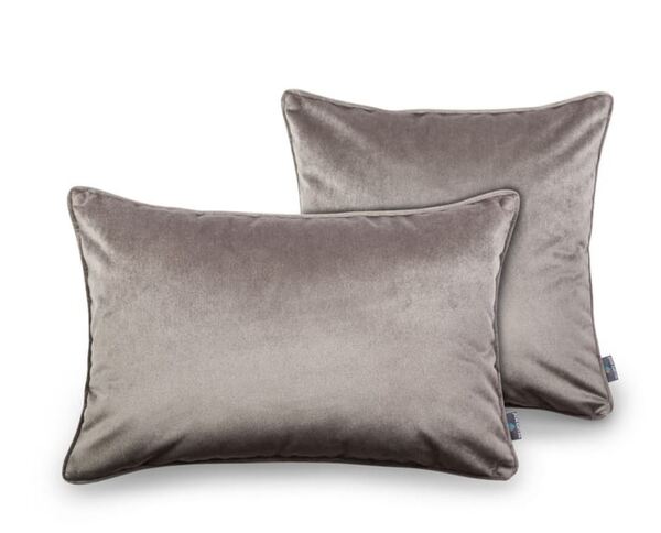 poduszka dekoracyjna welurowa, Velvetia, szary ciepły, wym.50x50cm 