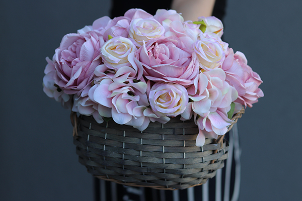 kosz pełen kwiatów, Nestro, wym.27x29cm