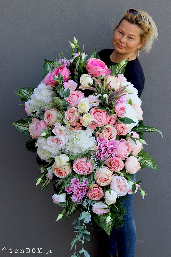 Neliamo XXL, duża wiązanka nagrobna, dł.100cm