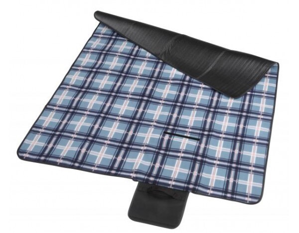 koc piknikowy w kratę, Fleece, wym.150x125cm