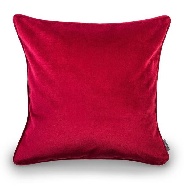 OD RĘKI poduszka dekoracyjna welurowa, Velvetia, burgundowa czerwień, wym.50x50cm