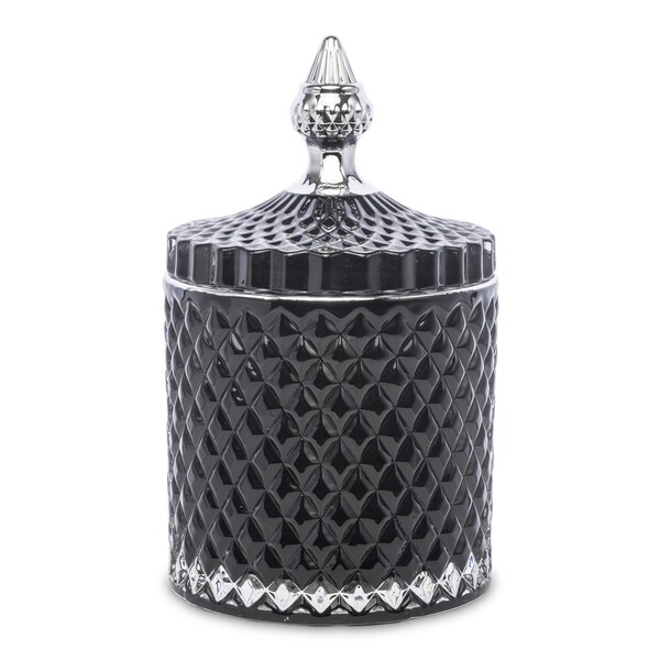 Palermo Black A, dekoracyjny pojemnik amfora, wym.18x11cm