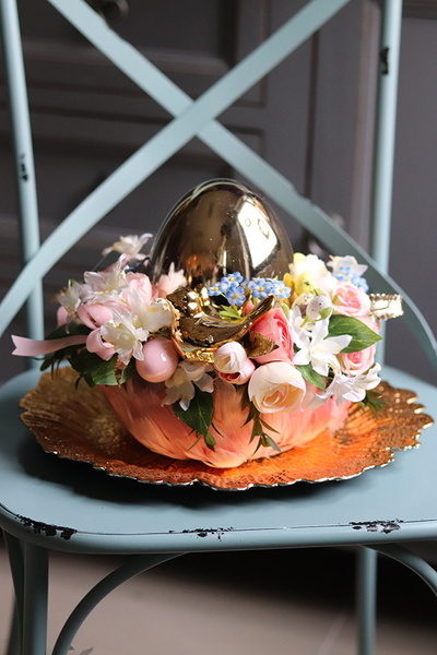 Pióra Glamour, Gertrula, wielkanocny stroik, śr.30cm 