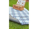 koc piknikowy w kratę, Fleece, wym.150x125cm