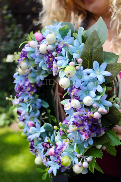 Tella piękny, dekoracyjny wianek na drzwi, śr.28cm 