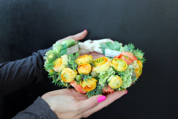 wianek na głowę Orange Flowers, rozmiar uniwersalny, dorosły
