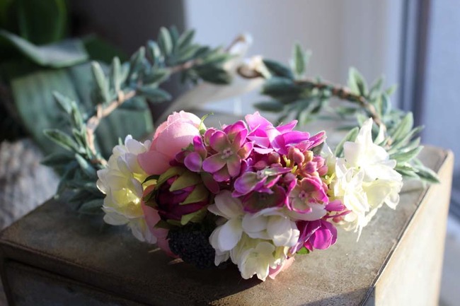 Clara, kwiatowy wianek na głowę, rozmiar uniwersalny