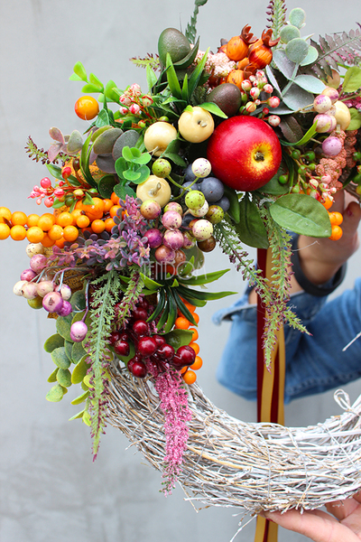 Jesienne Piękno, wianek dekoracyjny śr.30cm