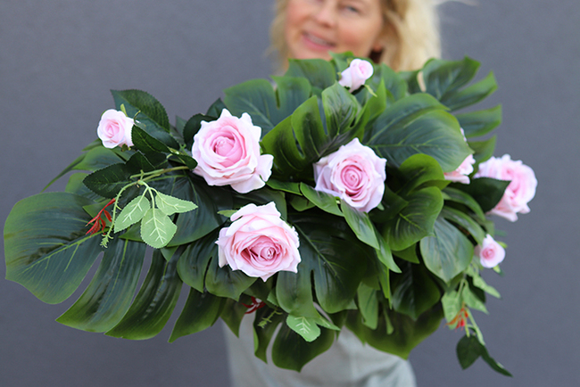 girlanda ze sztucznych roślin, Monstera, dł.80cm