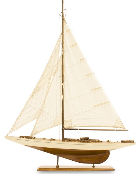  drewniany model żaglówki 118 x 90 x  14,5 cm