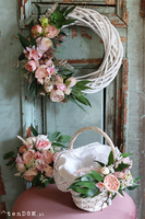 dekoracyjna kula kwiatowa Miriam, wys.18cm 