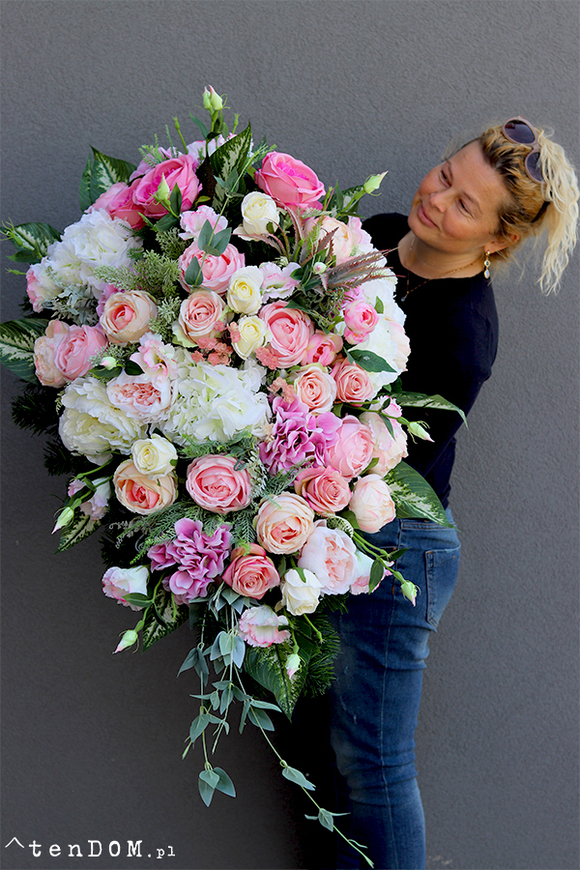 Neliamo XXL, duża wiązanka nagrobna, dł.100cm