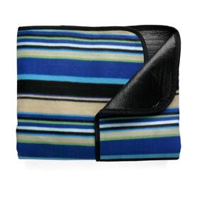 OD RĘKI koc piknikowy w pasy, Picnic Blues, wym.130x120cm