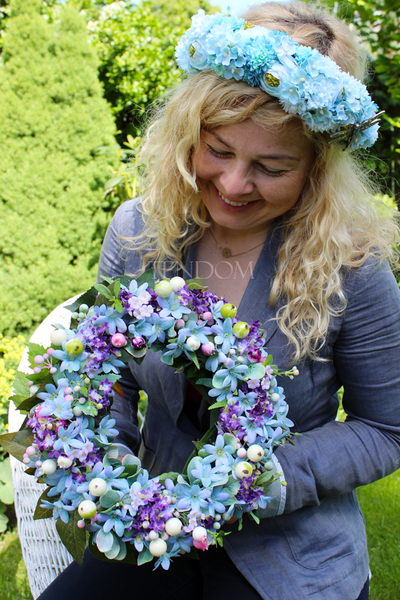 Tella piękny, dekoracyjny wianek na drzwi, śr.28cm 