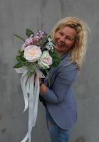 dekoracja ślubna, bukiet do dekoracji Maria Antonina, dł.25cm