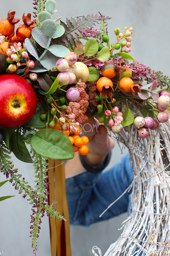 Jesienne Piękno, wianek dekoracyjny śr.30cm