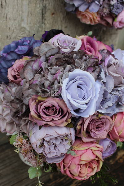 Pastelowa Nostalgia, bukiet kwiatów, wys.40cm, śr.28cm