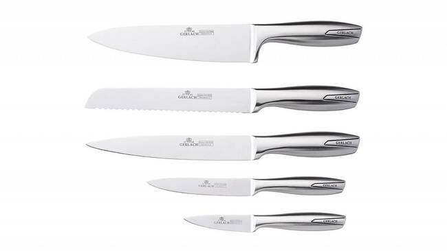 Modern zestaw 5 noży w białym bloku