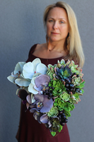 dekoracja sukulenty & storczyki w kształcie serca Tellia 2, wym.14x30x30cm