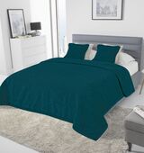 Cozy House, narzuta dekoracyjna 200x220cm + 2 poszewki 45x45cm, turkus