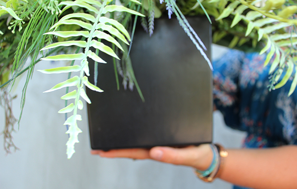 dekoracja w plastikowej osłonce, Polne Kwiaty, wym.60x58x55cm 