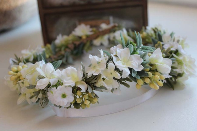 Lotta, komunijny kwiatowy wianek na głowę, rozmiar uniwersalny