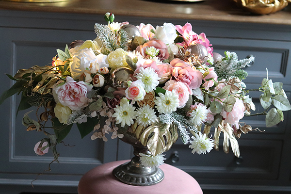 kompozycja świąteczna w pucharze, Zimowa Królowa, wym.52x80cm 