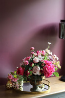 barwna kompozycja kwiatowa w pucharze, Maracuja, wym.50x65cm