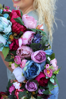 bajeczny, nasycony kolorami wianek Caryca Katarzyna, śr.68cm   