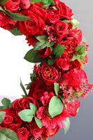 bogaty czerwony wianek, Red in Fire, śr.45cm